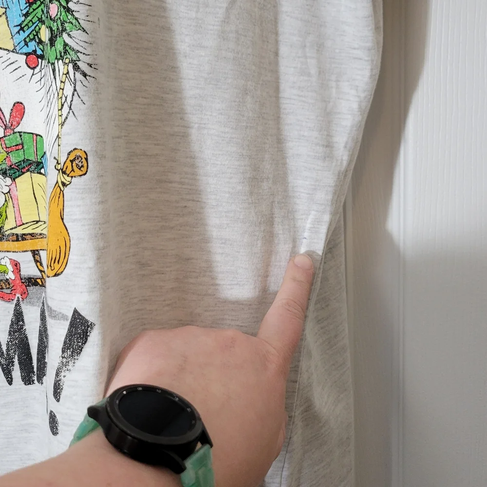 NWT How The Grinch Stole Christmas Light Heathered Gray Tee Plus Size XXL - Picture 5 of 8